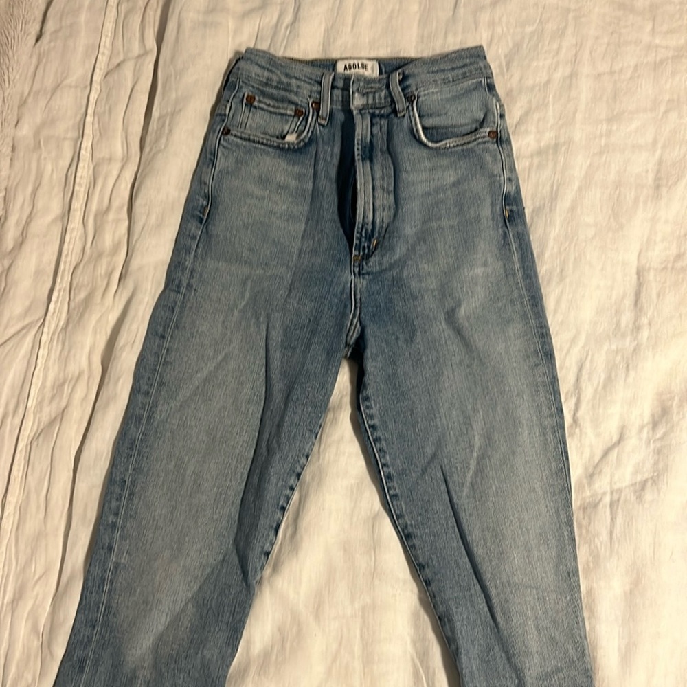 Light wash high skinny AGOLDE jeans size 25